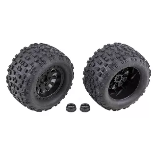 Team Associated Rival Mt10 Blk Method Wheels/Tyres RC-auton varaosa
