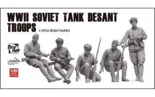 Border 1/35 WWII Soviet Tank Desant Troops (5 pcs. Resin Figures)