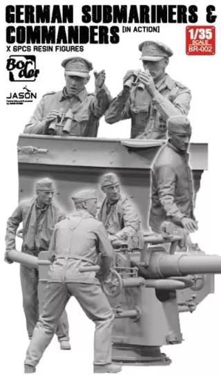 Border 1/35 German Submarines & Commanders Set of 6 Resin Figures