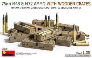 Miniart 1/35 75mm M48 & M72 Ammo w/Wooden Crates