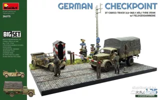 Miniart 1/35 German Checkpoint. 3t Cargo Truck 3,6-36S & Kfz.1 Type 170VK w/ Feldgendarmerie. Big Set