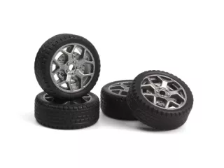 Blackzon Wheels/Tires Assembled (4pcs)