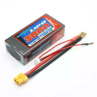 VOLTZ akku 3000mah HARD CASE 7.4V 30C LIPO SHORTY PACK - XT60