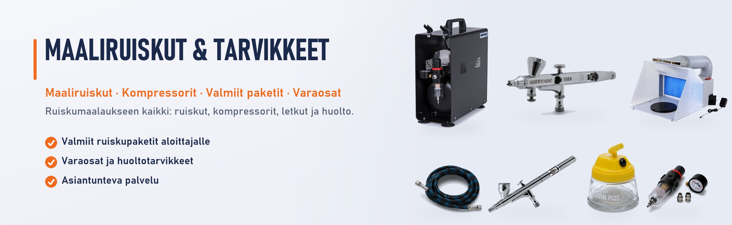Maaliruiskut ja tarvikkeet