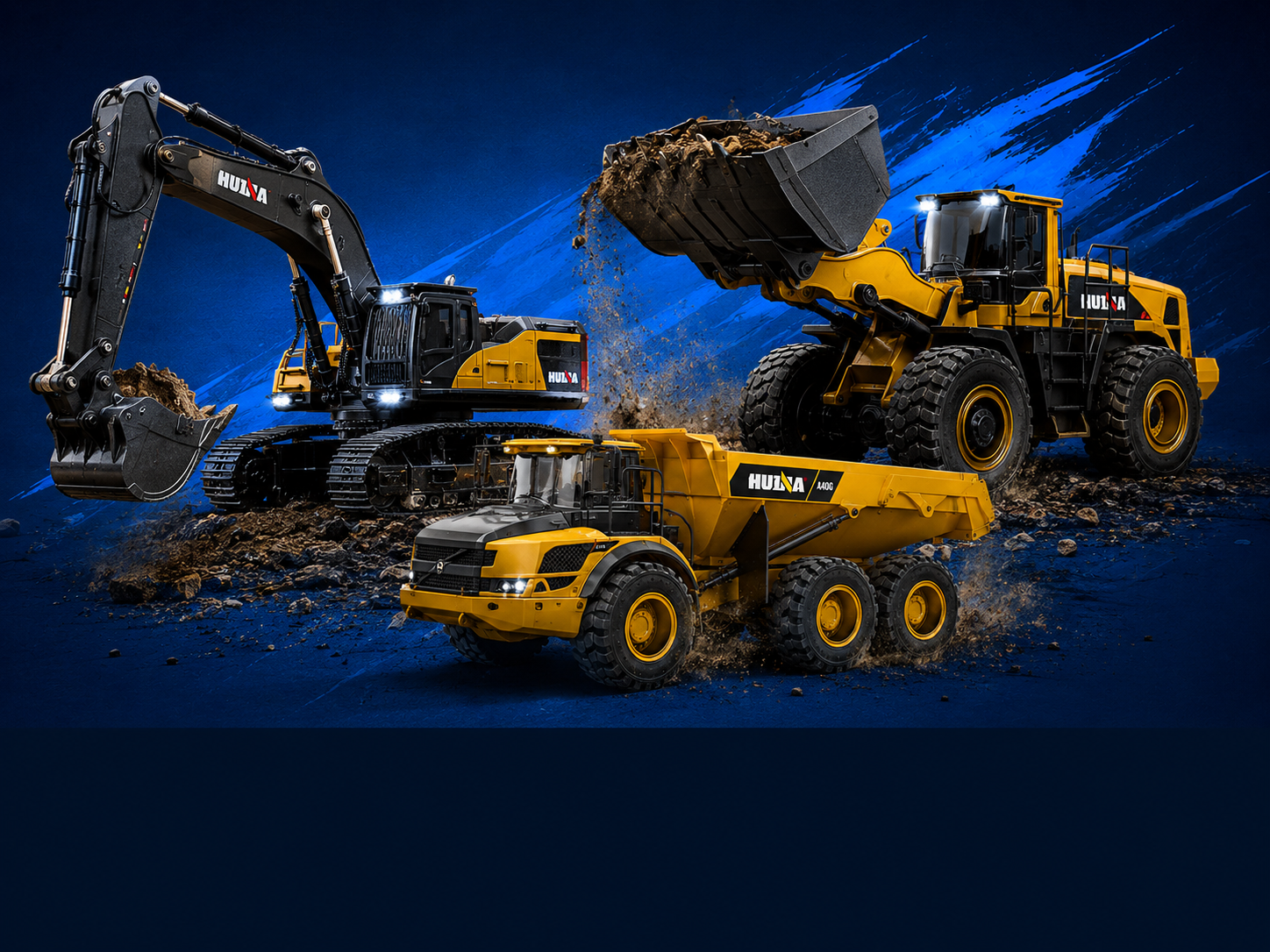 RC Trucks, Construction machines and Tanks